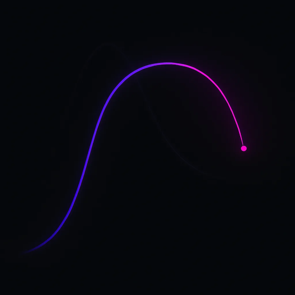 Quỹ đạo chuột dạng Bezier có đoạn vọt quá đích rồi chỉnh lại